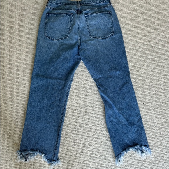 3X1 Shelter Austin Straight Crop Jean in Byrd Med Wash High Rise  Chewed Hem 30 - Picture 2 of 5